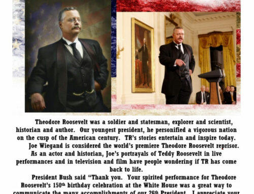 Joe Wiegand as Teddy Roosevelt – Oct 30th at 7:30 pm